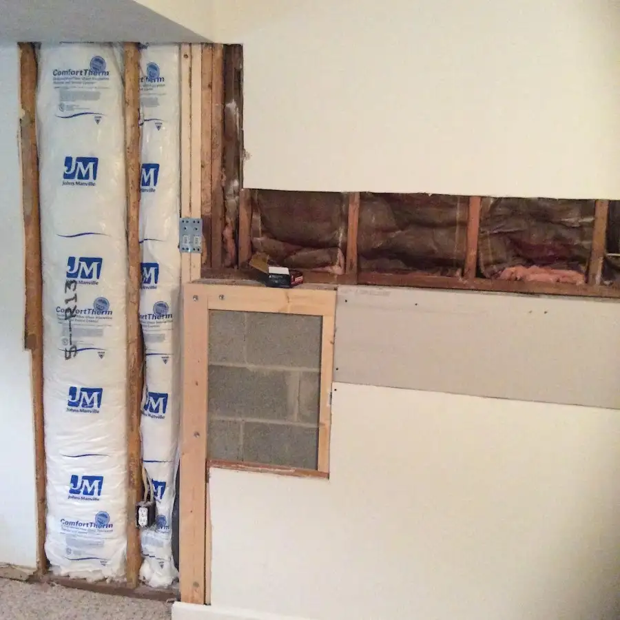 Wall insulation replacement during Basement Flood Cleanup in Magnolia